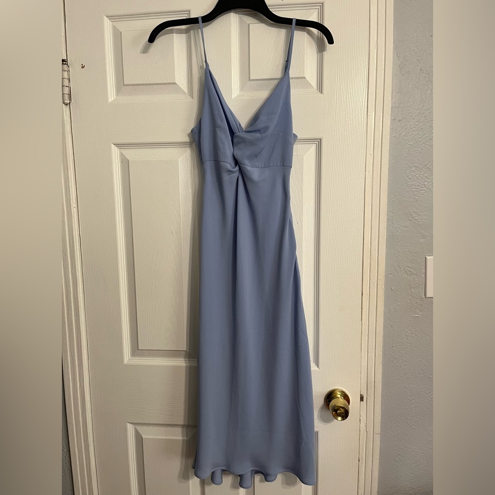 Abercrombie light blue twist front dress, size small